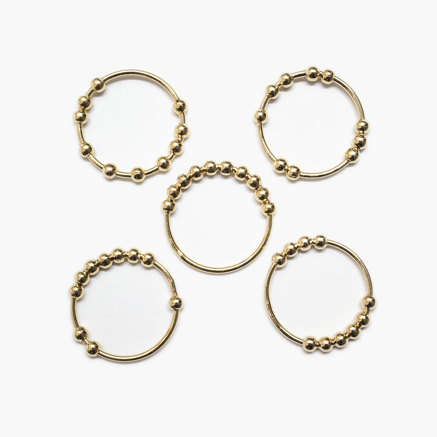 Anillo para la ansiedad en chapa de oro de 14K