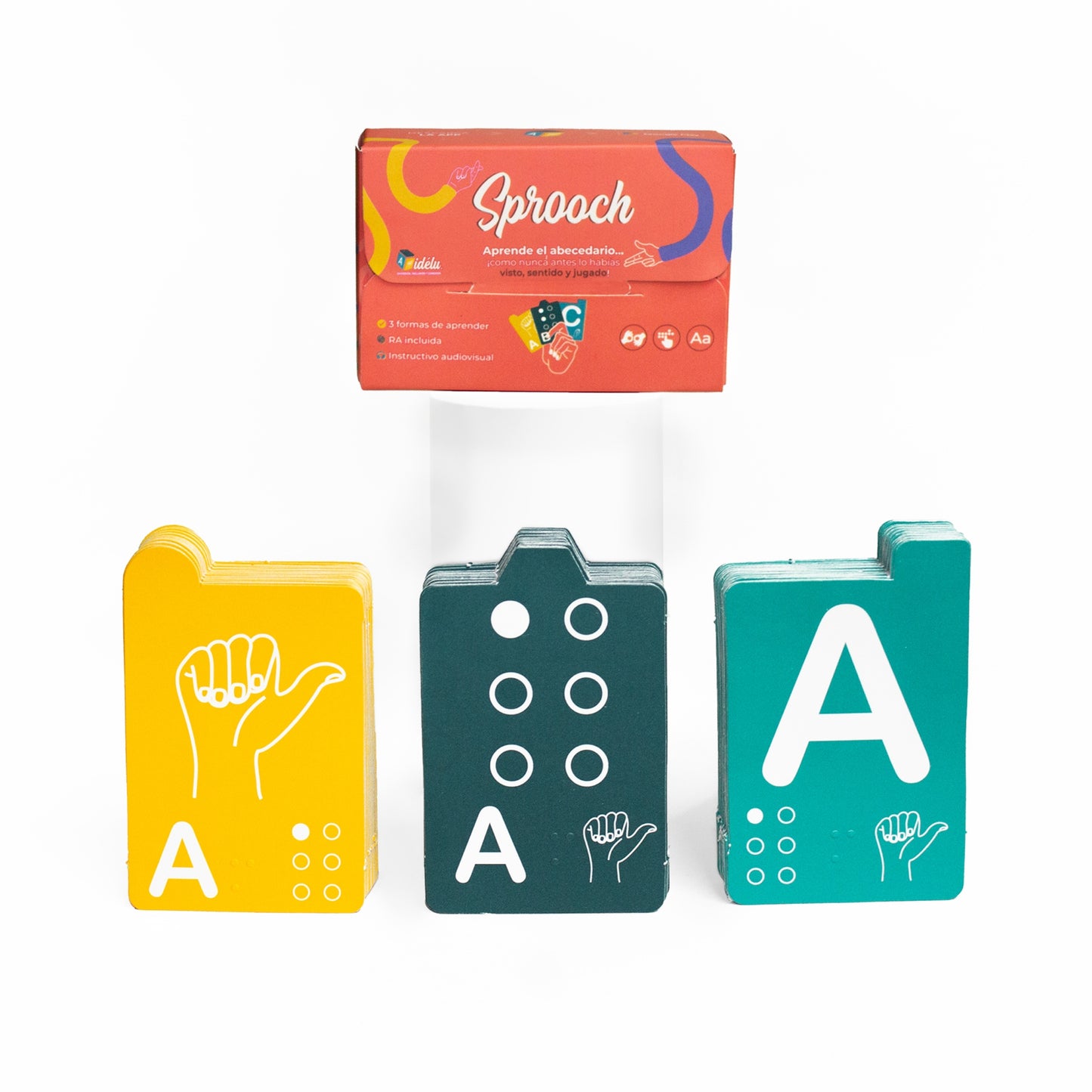 Sprooch: Juego educativo inclusivo con realidad aumentada (memorama LSM, Braille y letras latinas)