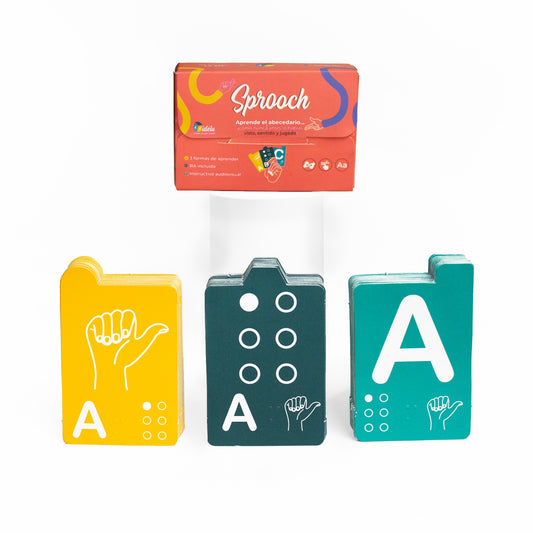 Sprooch: Juego educativo inclusivo con realidad aumentada (memorama LSM, Braille y letras latinas)